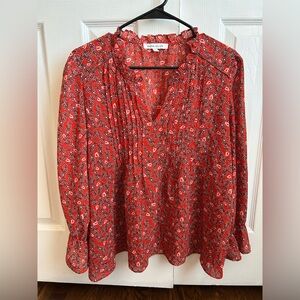 Rose & Olive Vibrant Red Blouse